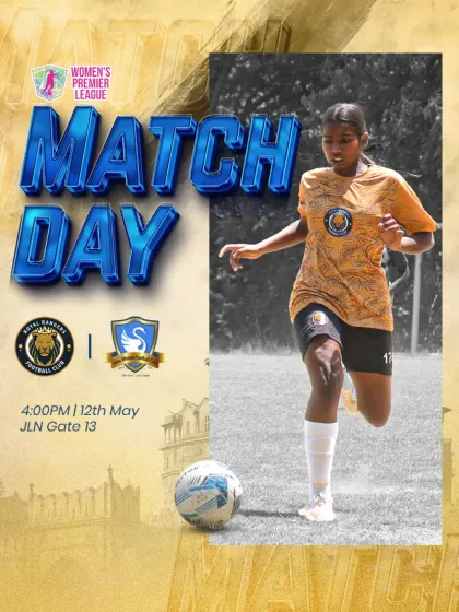 The matchday announcement for our game against Hans Capital FC. The graphic features one of our players in action, ready to bring the heat.