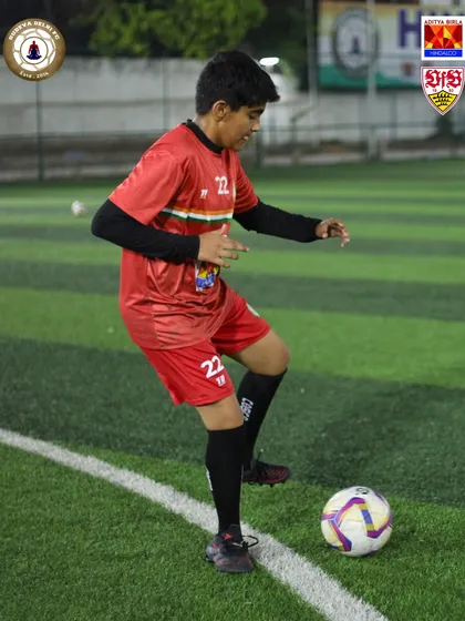 A player practices his ball control. Mastering the basics is the foundation of our entire training philosophy.