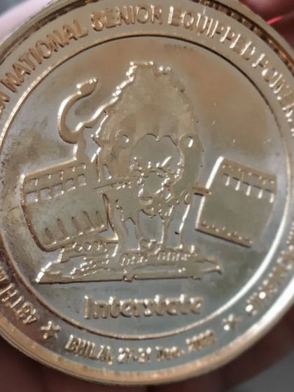 The interstate gold medal from the 2022 championship in Bhilai.