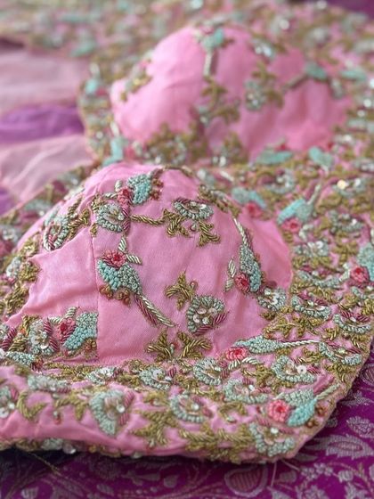 Another detail shot of the delicate embroidery.