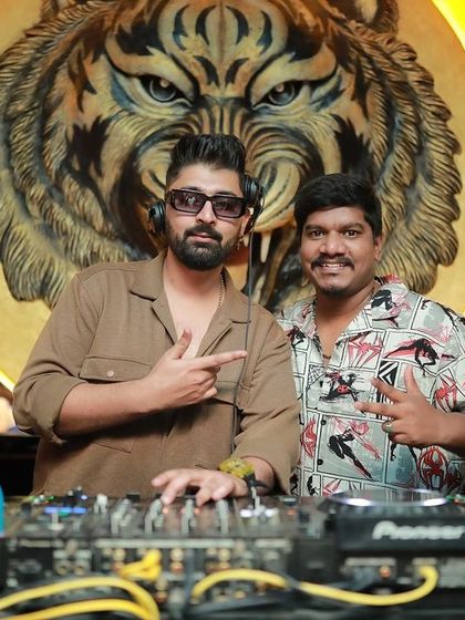 Posing with a fellow artist at Badmaash.