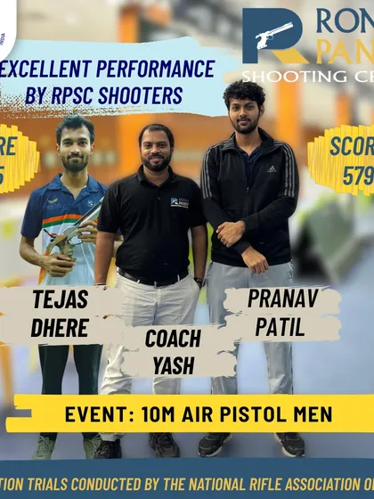 Excellent scores from Pranav Patil and Tejas Dhere in the 10m Air Pistol Men event at the NRAI Selection Trials. Their strong finishes are a direct result of dedicated coaching and relentless practice.