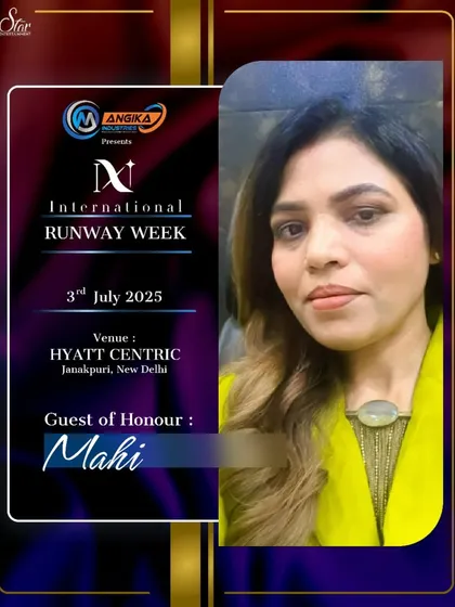 I was honored to be invited as the Guest of Honour at the International Runway Week. It is always a privilege to connect with the fashion and beauty community at such prestigious events.