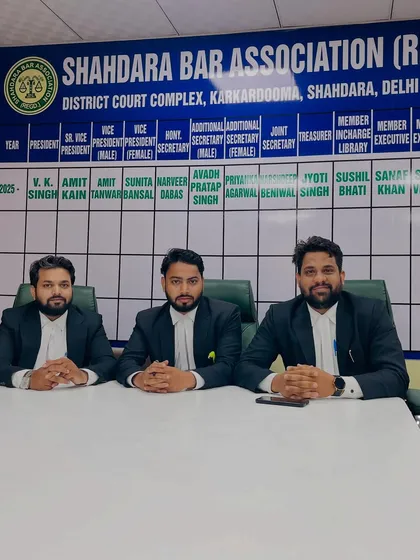My work is supported by a strong team and a network of fellow advocates. Here we are at the Shahdara Bar Association, a hub for our collaborative efforts.