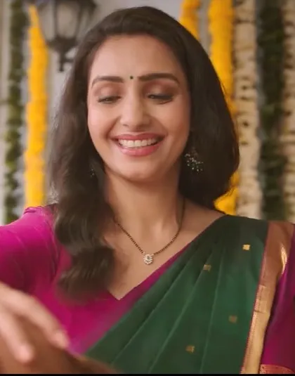 Capturing a moment of joy for the SBI TVC. The makeup here is subtle, designed to enhance natural features and look effortless on screen.