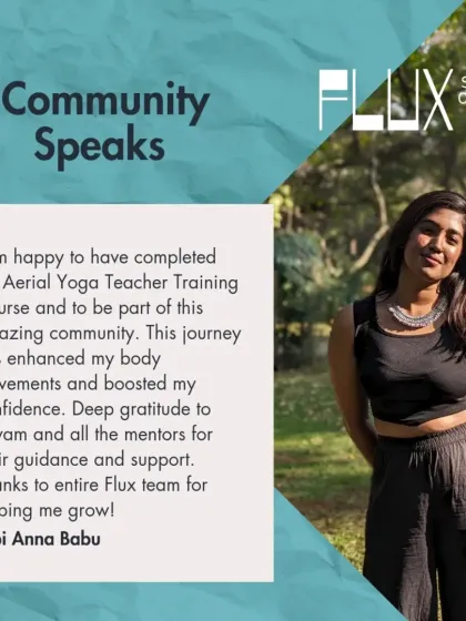 Flux School of Arts - Fitness and Wellness Programs Aerial Yoga: Strength & Playfulness in the Air photo 8