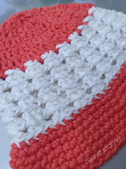 A close-up of the stitch detail on the sunhat. I use high-quality cotton yarn to ensure it’s soft and holds its shape well.