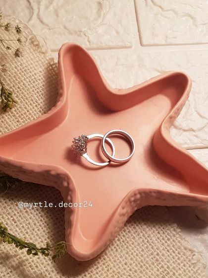 Another view of our sold-out pink starfish tray, a simple yet beautiful piece.