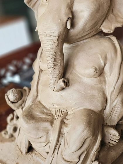 Alle Bappa Alle. My own handmade Ganesha, all set for the sthapna. I am filled with so many happy emotions and excitement.