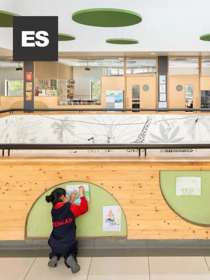 A feature on our GD Goenka Public School project in Education Snapshots. The design dissolves rigid boundaries between classrooms and shared zones, creating a fluid environment that fosters movement and collaboration.