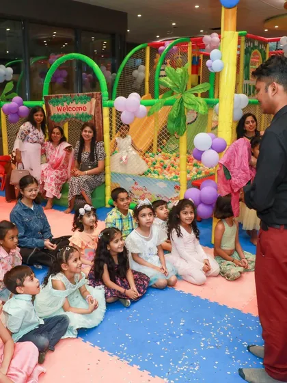 A captivating magic show keeps all the little guests spellbound. It's one of the many entertainment options I can arrange for your party.