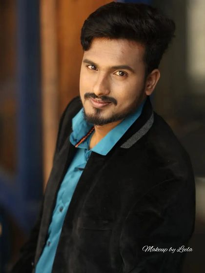 A professional headshot for a male actor. I provide subtle, camera-ready makeup and grooming to ensure a polished and confident look.