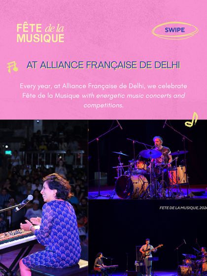 A graphic showing past Fête de la Musique celebrations at our campus. This provides a visual history of our commitment to this annual music festival.