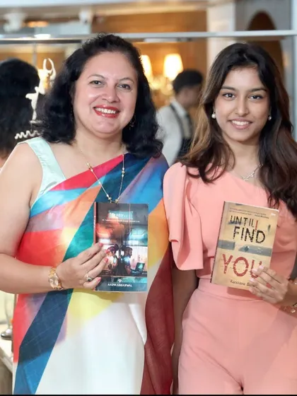 Renowned thriller writer Kanchana Banerjee with debut author Aadya Aggarwal. We often invite established authors to mentor and support new voices, strengthening our literary community.
