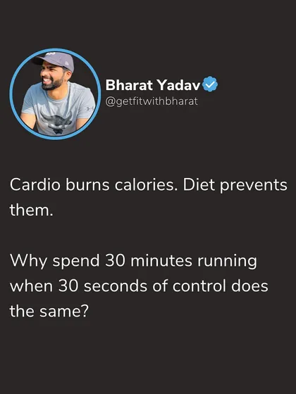 Cardio is great for your heart, but you can't out-train a bad diet. Why spend 30 minutes running to burn calories when 30 seconds of dietary control can prevent them in the first place? Nutrition comes first for fat loss.