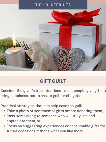 Feeling guilty about donating a gift you don't love? Remember that the giver's intention was your happiness, not obligation. This post offers strategies to ease "gift guilt" and make mindful choices.