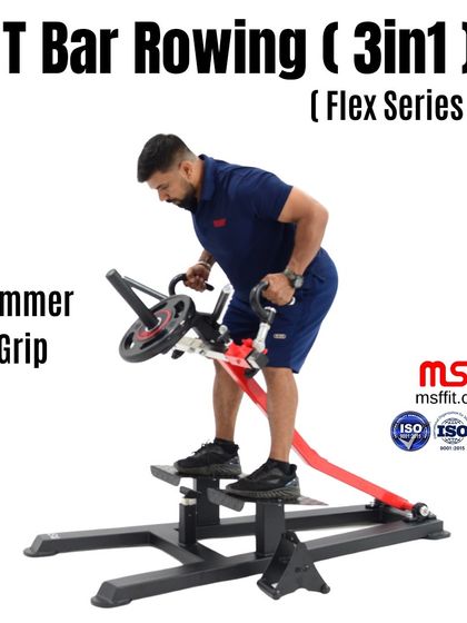 The hammer grip T-Bar row. This neutral grip is comfortable on the wrists and effectively targets the mid-back muscles.