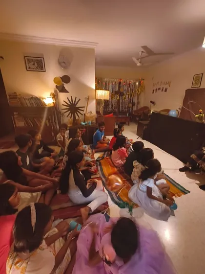 A glimpse into an interactive storytelling session for children. Using puppets, music, and a lot of imagination, we create a magical world where kids can explore stories and express themselves. This was part of a wonderfully chaotic and joyful birthday celebration.