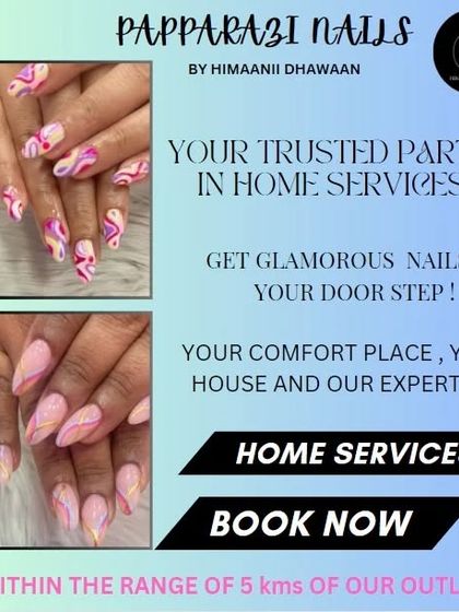 Your trusted partner in home services. Get glamorous nails in the comfort of your own house with our expert team.