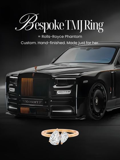 A Bespoke TMJ Ring is the Rolls-Royce Phantom. It is entirely custom, hand-finished, and made just for her. This is the pinnacle of personalization, where your story dictates the design.
