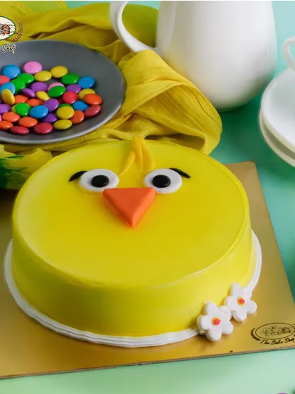 A cute Pineapple Chick Cake, specially designed for Easter. The bright yellow and fun design make it a hit with kids.