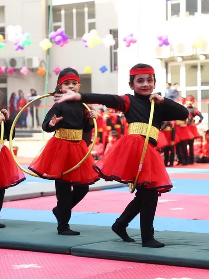 Grace, coordination, and fun come together in our gymnastics and dance performances. This hula hoop routine from our Khelchakra sports day highlights the agility and rhythm we develop in our students.