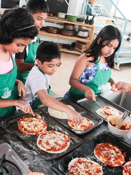 The pizza-making station is always a hit! Kids love having the freedom to create their own delicious masterpieces.