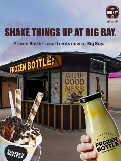 Shake things up with a cool treat from Frozen Bottle. Our kiosk serves up delicious milkshakes and desserts in their signature glass bottles.