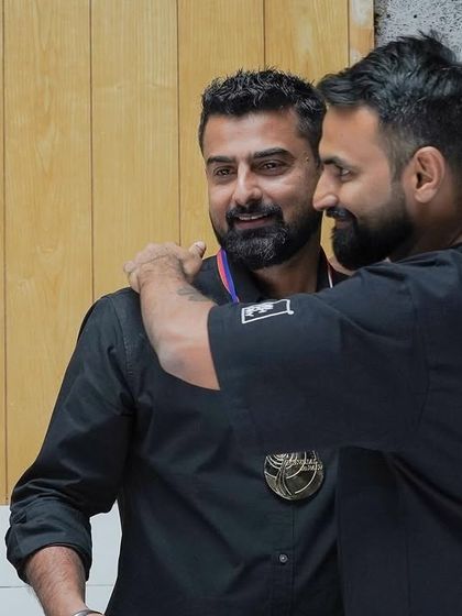 A moment of pride and mentorship. Our chef felicitates one of our champions for his exceptional performance at the 9th Mondial Du Pain in France.