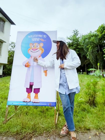 Welcoming students to the 'Shine' event, where they could spend a day as a scientist at ICMR. It was a fantastic initiative to spark curiosity in medical research.