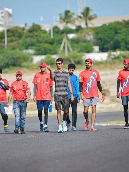 The team during a track walk at the CoASTT High Performance Centre. We believe in thorough preparation, and that includes understanding the track layout on foot before taking to it on two wheels.
