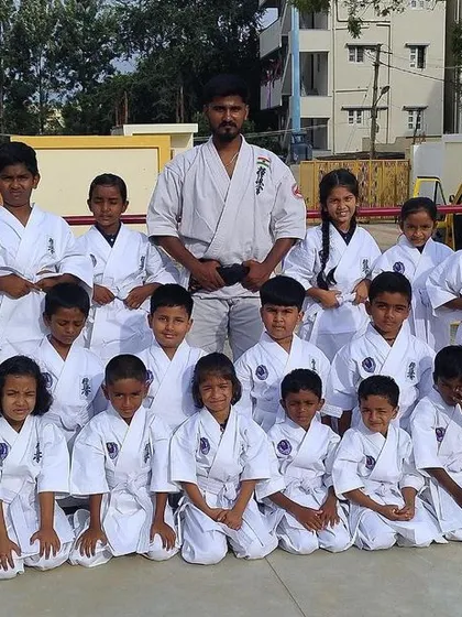 The students of our fourth branch, Gurkul Academy in Kadugodi. Each new dojo grows our Kyokushin family.