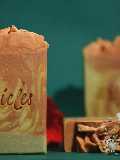 Introducing our Rose & Rosewood Cold Process Soap from the Diwali collection. It captures the essence of celebration with the delicate fragrance of fresh roses and earthy rosewood.