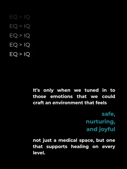 It was only when we tuned into those emotions that we could craft an environment that feels safe, nurturing, and joyful. We aimed to create a space that supports healing on every level.