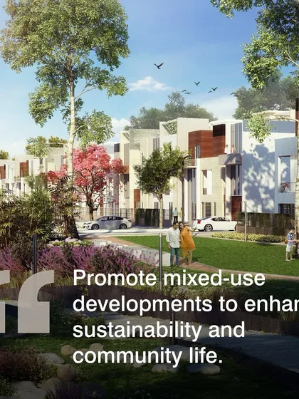 We promote mixed-use developments to enhance sustainability and community life. By bringing homes, workplaces, and amenities closer together, we reduce reliance on cars and create more walkable, vibrant neighborhoods.