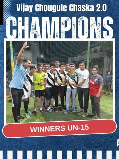 **Vijay Chougule Chaska 2.0 (Under 15):** Our Under-15 champions celebrating their win at the Vijay Chougule Chaska 2.0 tournament in Airoli.