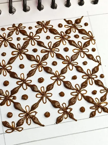 A 3D-style filler pattern using dots and floral shapes, which adds a lot of texture to a design.