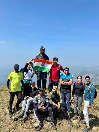 Celebrating Republic Day on the Nishani Motte trail. We love combining our passion for trekking with national pride.