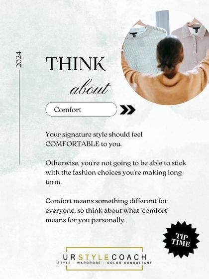 This carousel breaks down my four essential tips for finding your signature style. It's a journey of self-expression that starts with exploring aesthetics and experimenting with what makes you feel comfortable and confident.
