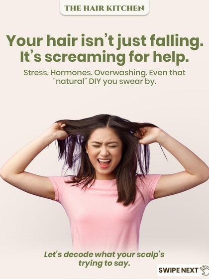 Your hair isn't just falling, it's screaming for help. Stress, hormones, over-washing, and even some "natural" DIYs can be the cause. Let's decode what your scalp is trying to say.