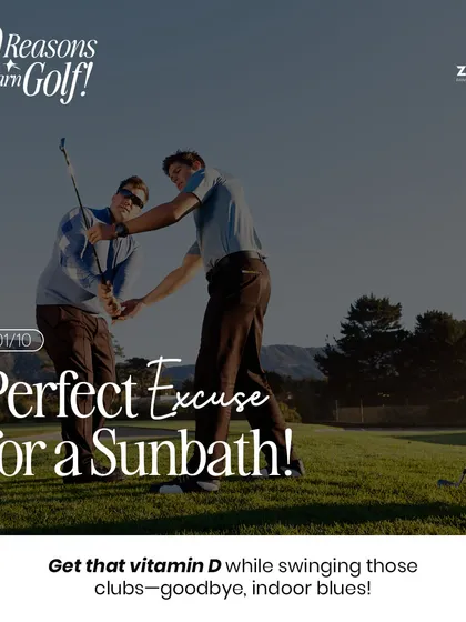 A session on our sunny range is the perfect excuse for a sunbath. Get your dose of vitamin D while enjoying the game.