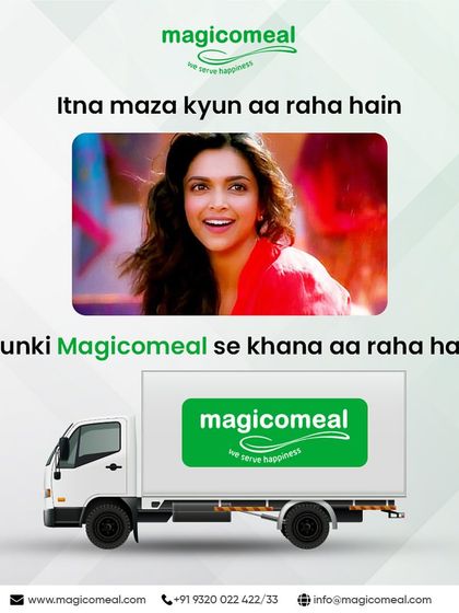 Itna maza kyun aa raha hain? Kyunki Magicomeal se khana aa raha hain! I bring excitement and home-cooked goodness to your office, transforming mundane lunch breaks into moments of pure delight.
