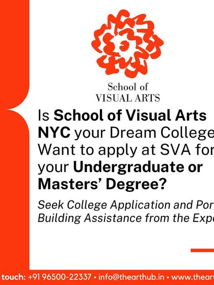 Is the School of Visual Arts (SVA) in NYC your dream? I provide expert assistance with applications and portfolio development to help you achieve your goal.