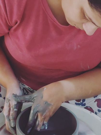 I'm excited to be trying out a new recycled clay mix from Earth Tatva. The process of making pottery is not always sustainable, so I'm always looking for ways to reduce my footprint. It's incredible to turn waste ceramics into something new and beautiful.