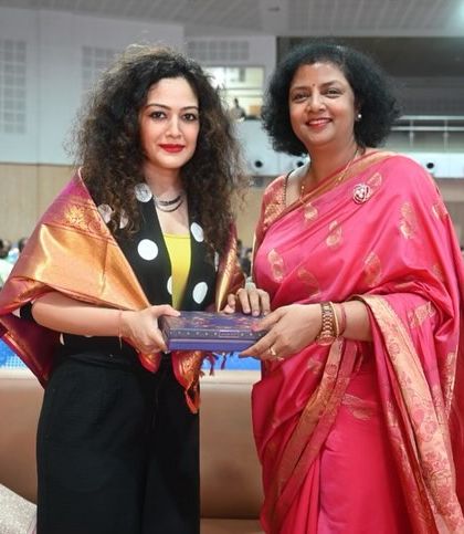 Being felicitated after my training session at BGS National Public School. It is always a humbling experience to be recognized for my contribution to professional development in the education sector.