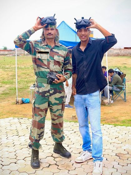Sharing a moment with one of our country's brave soldiers after a successful FPV training session. It is an honor to equip them with next-generation drone skills.