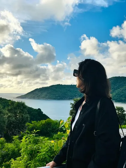 Taking a moment to breathe deep and soak in the view while traveling in Thailand. Fitness gives me the freedom to travel solo and be fully present in beautiful moments like this.