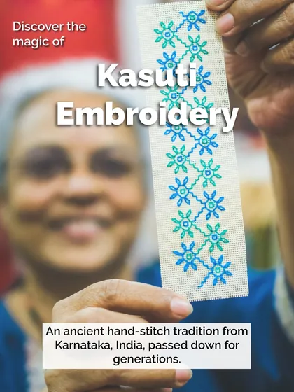 Discover the magic of Kasuti, an ancient hand-stitch tradition from Karnataka. My workshops are designed for everyone, whether you are a complete beginner or an experienced stitcher.