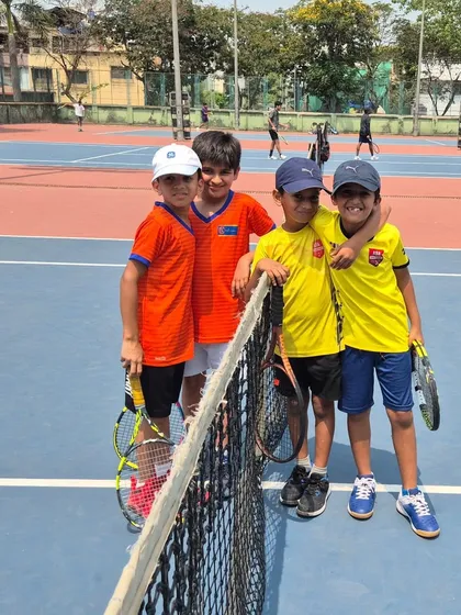 The Under-10 team on the court. These experiences are invaluable for their development.