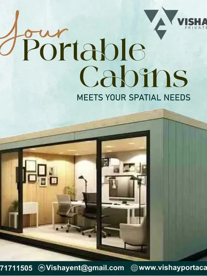 This is the future of workspace. I build modern, stylish portable cabins that serve as fully functional offices. With large glass windows and a clean design, these units provide a professional and inspiring environment, ready to be placed wherever you need it.